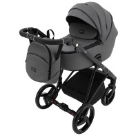 Коляска 2 в 1 Adamex Blanc Eco SA-4 темно-сірий