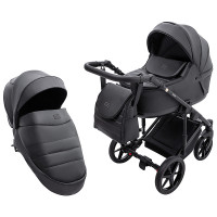 Коляска 2 в 1 Adamex Locco Eco SA-2 чорний