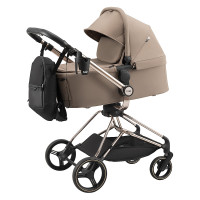 Коляска 2 в 1 Bair Moon Gold Edition MG-03 капучіно