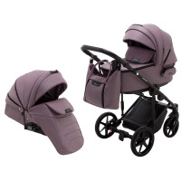 Коляска 2 в 1 Adamex Porto Light ECO шкіра 100% SA-24 бузковий