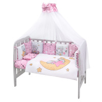 Дитяча постіль Babyroom Bortiki Print-08 рожевий (ведмедики)