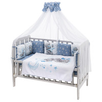 Дитяча постіль Babyroom Bortiki Print-08 синій (ведмедики)