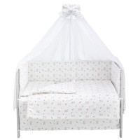 Дитяча постіль Babyroom Gold RG-08 білий (кролики з морквою)