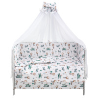 Дитяча постіль Babyroom Gold RG-08 білий (літаки, повітряні кулі)