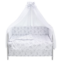 Дитяча постіль Babyroom Gold RG-08 білий (лисичка, ведмедик, зайчик, олень)