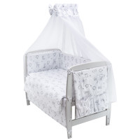 Дитяча постіль Babyroom Gold RG-08 білий (лисичка, ведмедик, зайчик, олень)