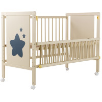 Ліжко Babyroom Зірочка Z-01 відкидний бік, колеса бук слонова кістка