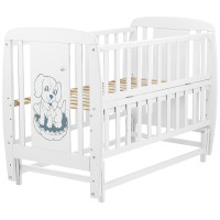 Ліжко Babyroom Песик DSMO-02 маятник, відкидний бік бук білий