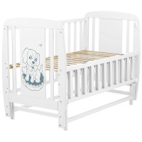 Ліжко Babyroom Песик DSMO-02 маятник, відкидний бік бук білий