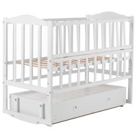 Ліжко BabyRoom Зайченя ZL-301 маятник, ящик, відкидний бік білий