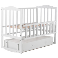 Ліжко BabyRoom Зайченя ZL-301 маятник, ящик, відкидний бік білий