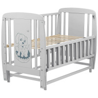 Ліжко Babyroom Песик DSMO-02 маятник, відкидний бік бук сірий