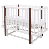 Ліжко Babyroom Місяць LU-2 маятник білий / венге