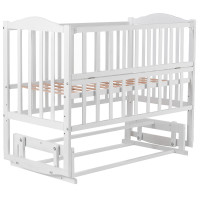 Ліжко BabyRoom Зайченя ZL-201 маятник, відкидний бік білий