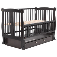 Ліжко Babyroom Грація DGMYO-3 маятник, ящик, відкидний бік бук венге