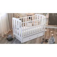 Ліжко Babyroom Кулька SH-03 маятник, ящик, відкидний бік бук білий