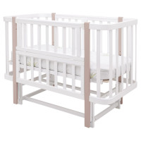 Ліжко Babyroom Місяць LU-2 маятник білий / капучино