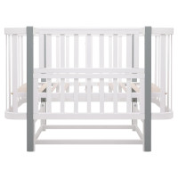 Ліжко Babyroom Місяць LU-2 маятник білий / сірий