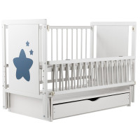 Ліжко Babyroom Зірочка Z-03 маятник, ящик, відкидний бік бук білий