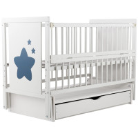 Ліжко Babyroom Зірочка Z-03 маятник, ящик, відкидний бік  бук білий