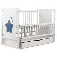 Ліжко Babyroom Зірочка Z-03 маятник, ящик, відкидний бік  бук білий