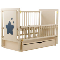 Ліжко Babyroom Зірочка Z-03 маятник, ящик, відкидний бік бук слонова кістка